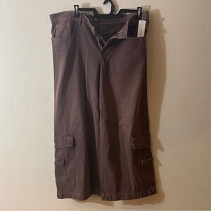 BDG Brown Men's Cargo Pants with Side Utility Pockets